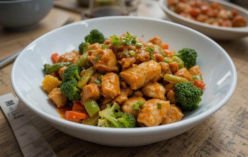 Chicken and Vegetable Stir-Fry with Peanut Sauce